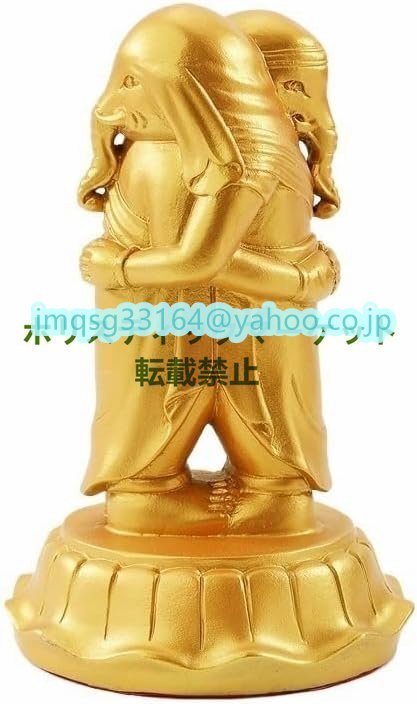 爆売 良い品質 歓喜天像 立像 真鍮製磨き仕上げ 高さ16.5cm 爆売 良い品質 歓喜天像 立像 真鍮製磨き仕上げ 高さ16.5cm