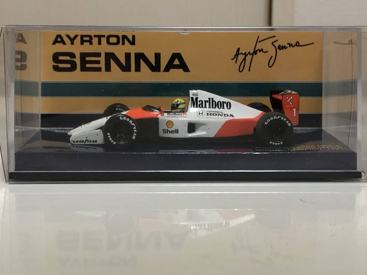 ミニチャンプス 1/43 マクラーレン ホンダ MP4/6 アイルトン セナ 選手 1991年 ワールドチャンピオン マールボロ ロゴ 仕様