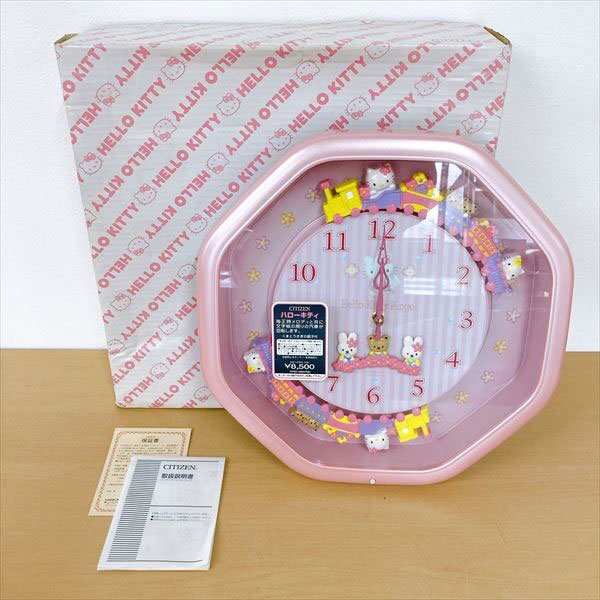 793*ハローキティ 掛け時計 からくり時計 ピンクパール M766 793*ハローキティ 掛け時計 からくり時計 ピンクパール M766