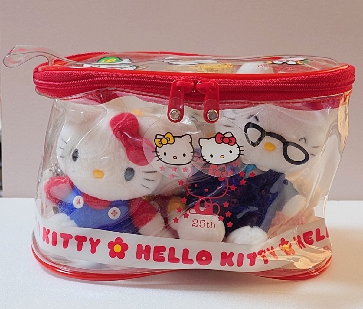 ハローキティ Hello Kitty 25th 周年 ファミリー ビニールポーチ ハローキティ Hello Kitty 25th 周年 ファミリー ビニールポーチ