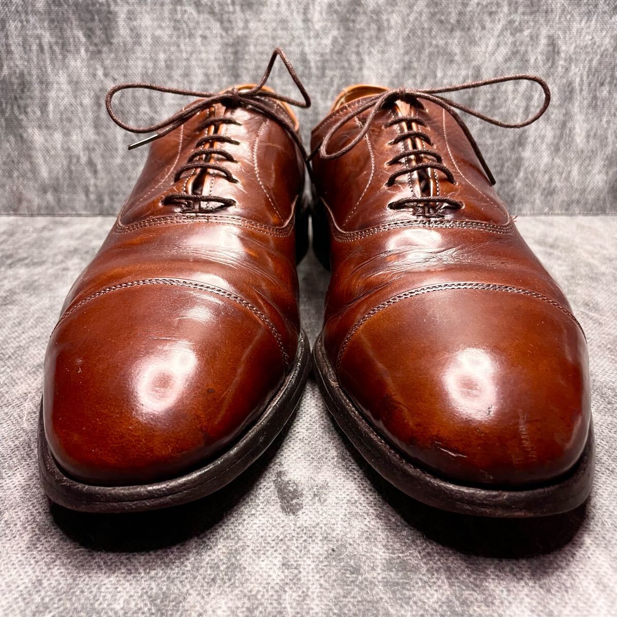 【Made in USA/80-90'sヴィンテージ】Allen Edmonds Park Avenue パークアベニュー ストレートチップ US10 1/2 D 28.0-28.5cm前后 ブラウン