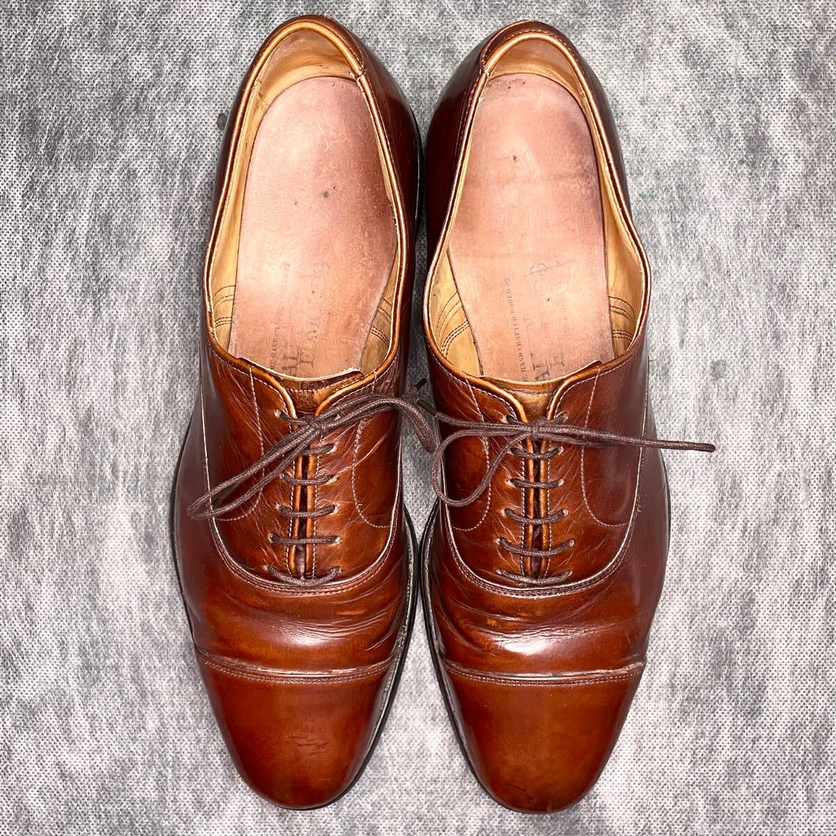 【Made in USA/80-90'sヴィンテージ】Allen Edmonds Park Avenue パークアベニュー ストレートチップ US10 1/2 D 28.0-28.5cm前后 ブラウン