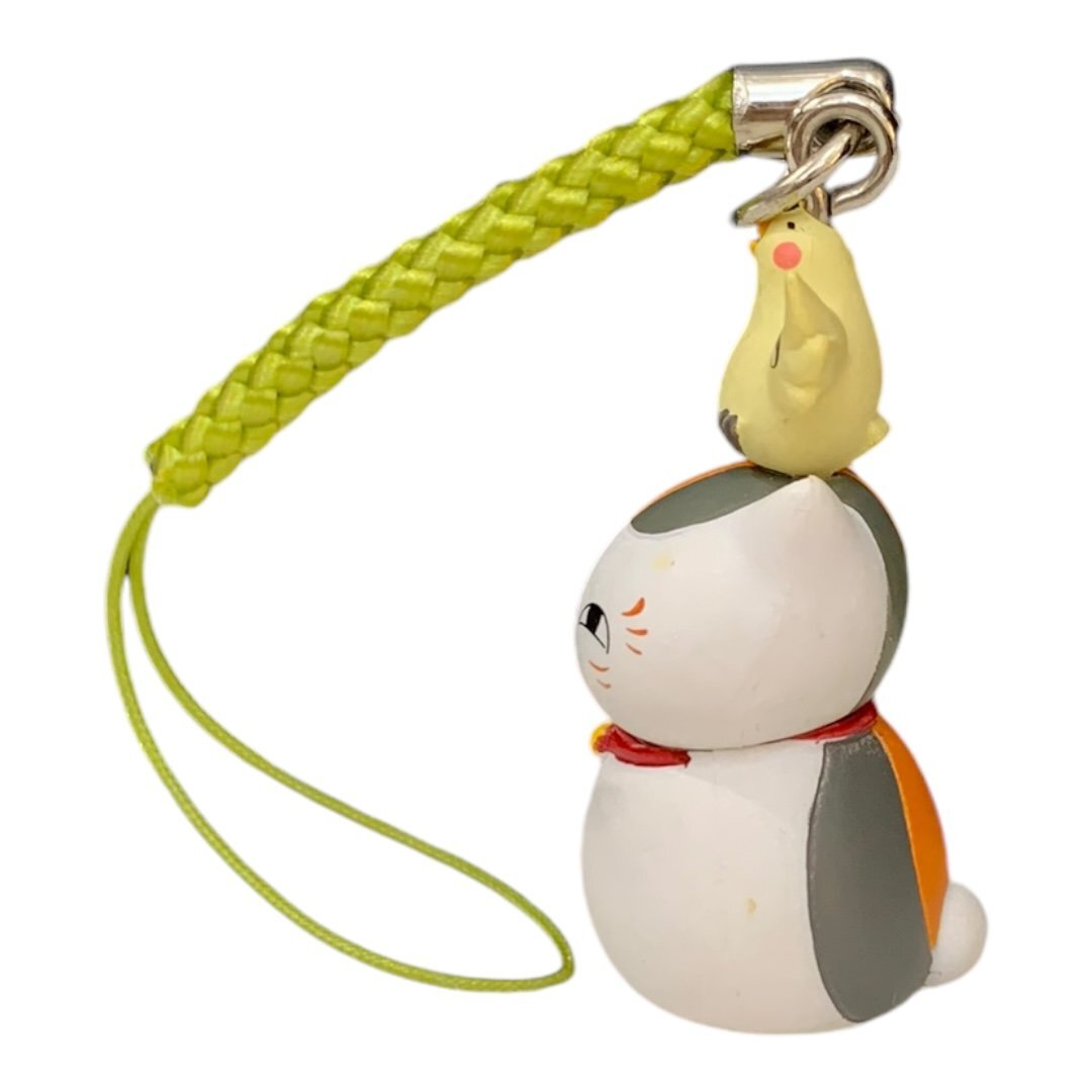 ＜美品＞式とニャンコ先生 「夏目友人帳 ニャンコ先生徒然根付ストラップ Part3」★高さ約3.5cm〈K4-3