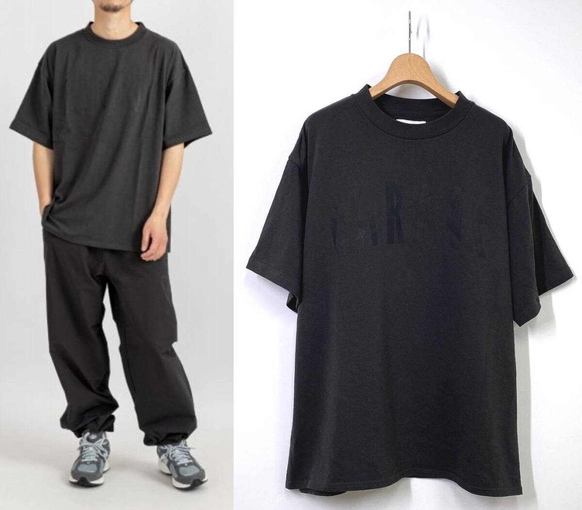 【24SS】Acy エイシー GARAGE TEE 半袖 ビッグシルエット ストレッチ Tシャツ 2 ブラック 黒 半袖 ガレージ AA8337