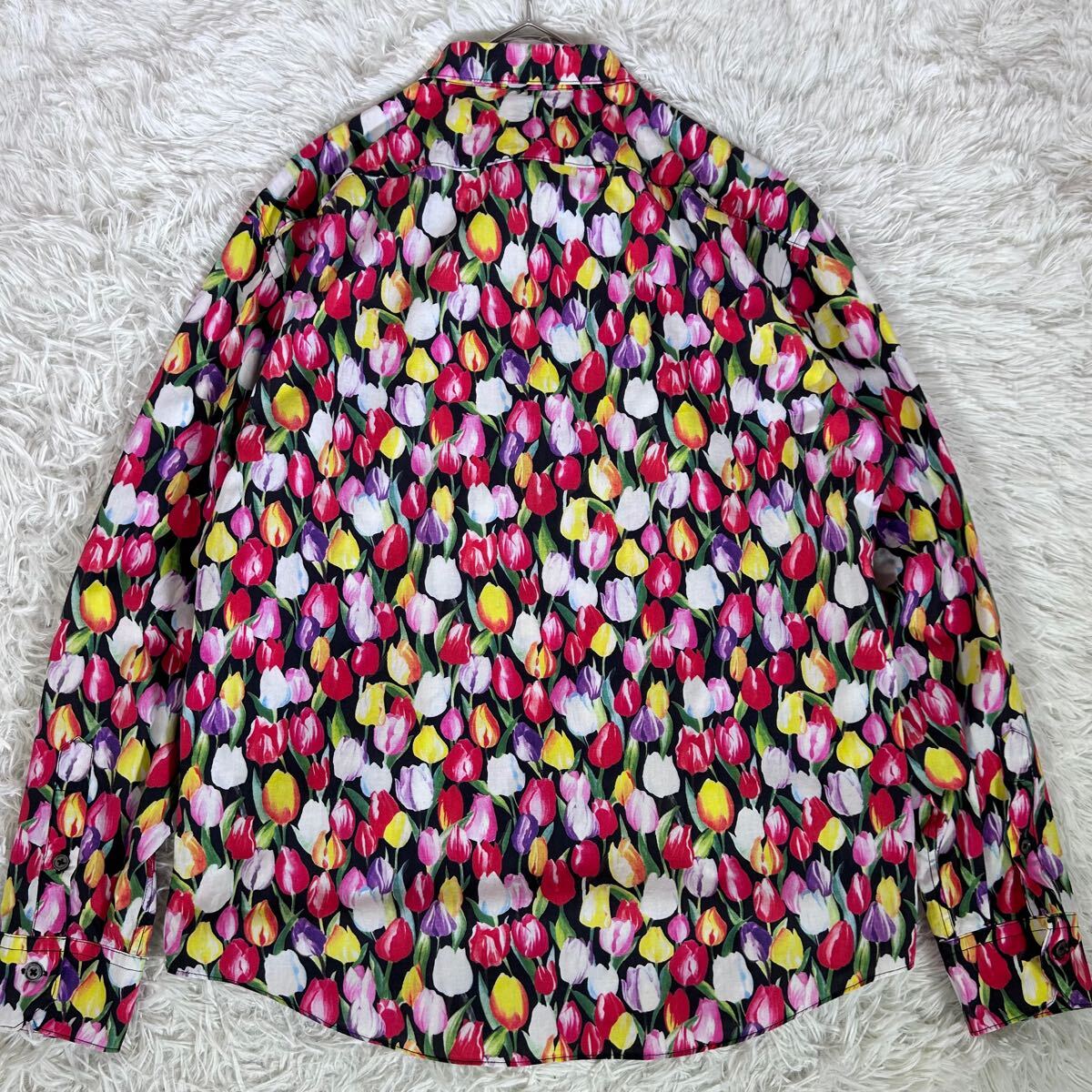 極美品【希少 XLサイズ】Paul Smith ポールスミス 長袖シャツ 花 極美品【希少 XLサイズ】Paul Smith ポールスミス 長袖シャツ 花