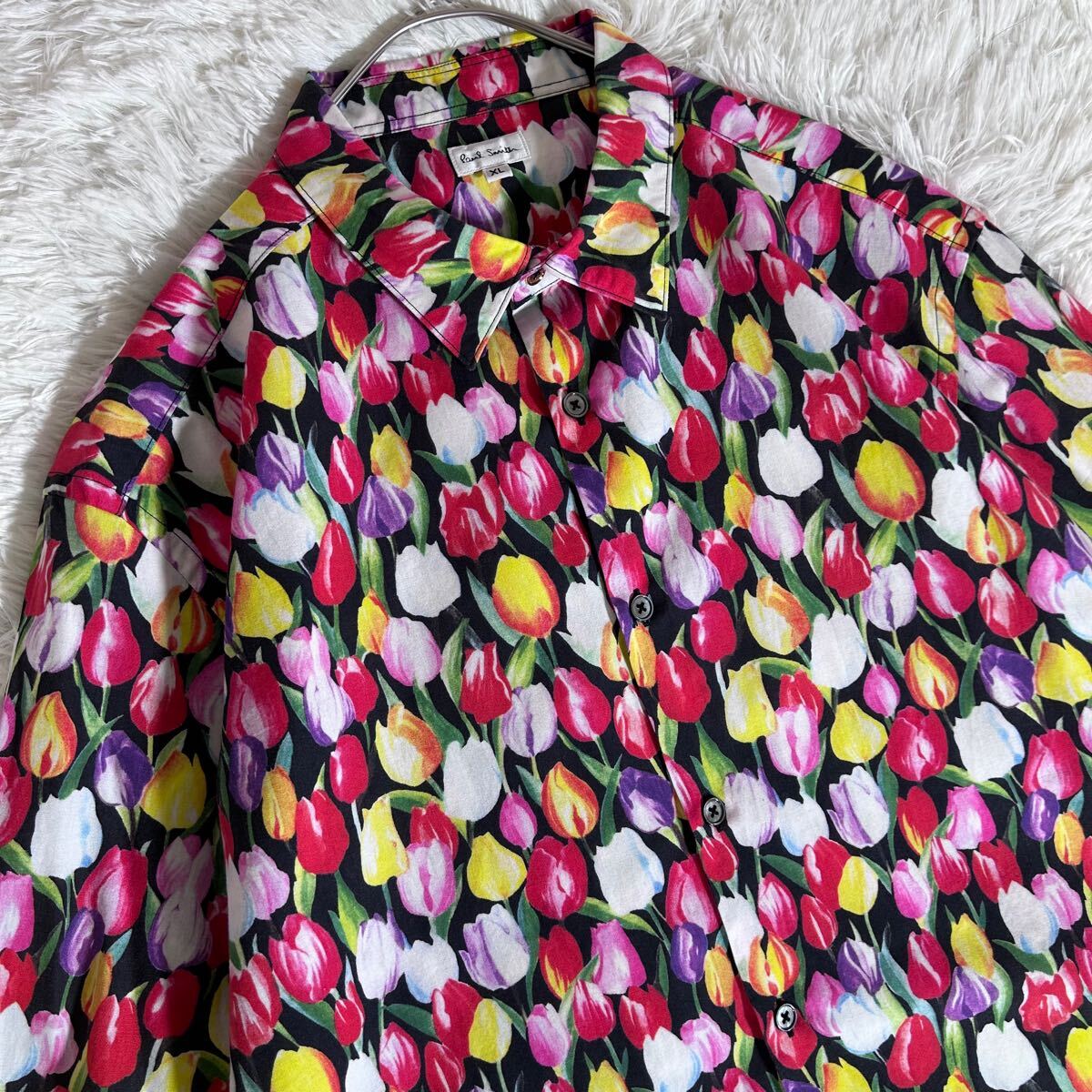 極美品【希少 XLサイズ】Paul Smith ポールスミス 長袖シャツ 花 極美品【希少 XLサイズ】Paul Smith ポールスミス 長袖シャツ 花