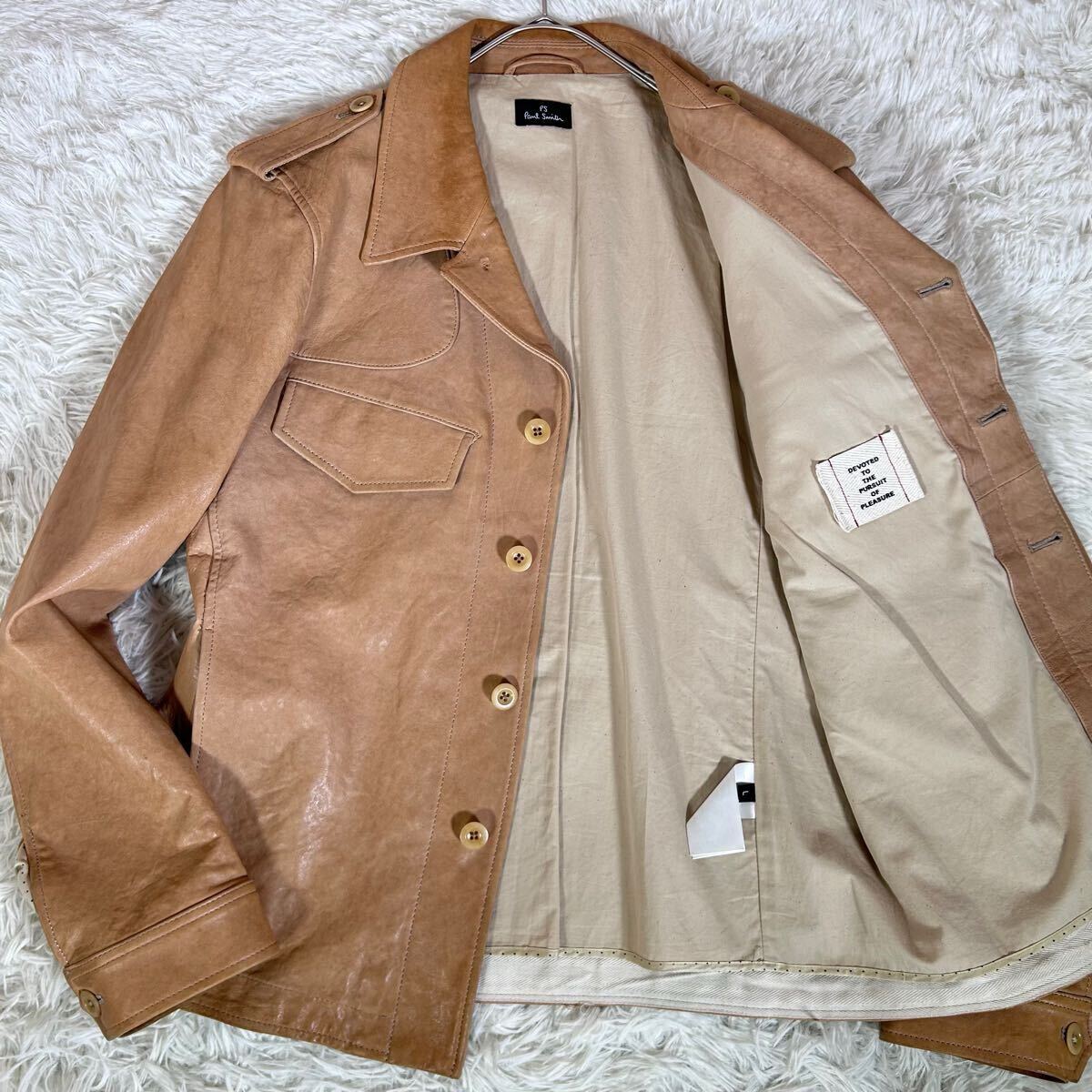 Paul Smith ポールスミス レザージャケット 羊革 ラムレザー L Paul Smith ポールスミス レザージャケット 羊革 ラムレザー L