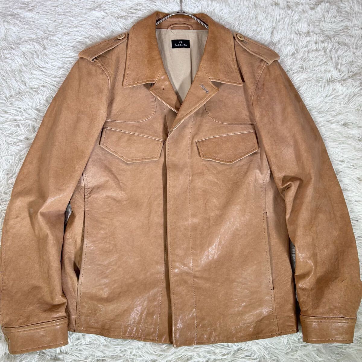 Paul Smith ポールスミス レザージャケット 羊革 ラムレザー L Paul Smith ポールスミス レザージャケット 羊革 ラムレザー L