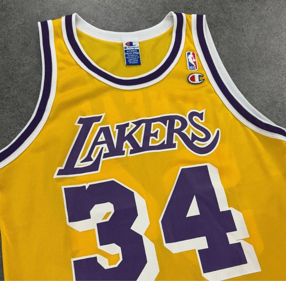 希少 90s Champion NBA LAKERS Shaquille O'neal チャンピオン 希少 90s Champion NBA LAKERS Shaquille O'neal チャンピオン