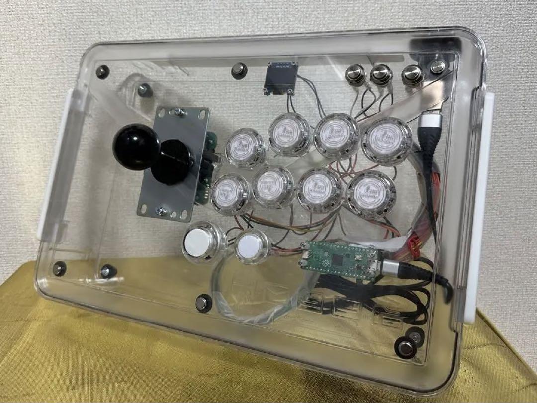 クリア天板OLED】イラスト差し替え可能 アケコン 自作 カスタム 三和 クリア天板OLED】イラスト差し替え可能 アケコン 自作 カスタム 三和