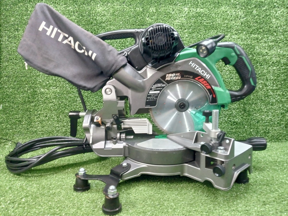 中古品 HITACHI 日立工機 190mm 卓上丸のこ レーザー ライト 付 C7FCH ②