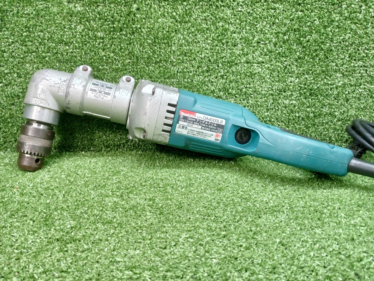 中古 makita マキタ 13mm アングルドリル 本体のみ 鉄工13mm 木工38mm DA4000LR ③