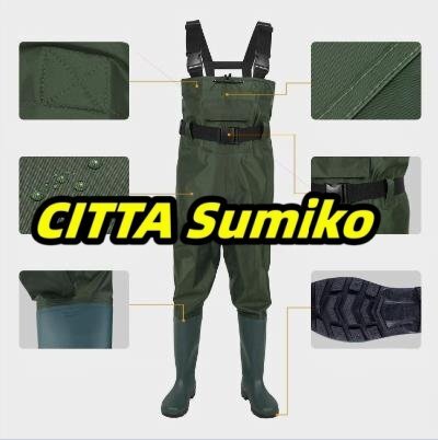 Goture Bootfoot 胸シギ通気性 & 100% 防水ウェイダーと調整ベルト & 防水ケース用/ 狩猟 ウェーダー