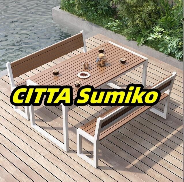 ガーデンテーブル3点セット 屋外ダイニングテーブルとベンチ ガーデンテーブル3点セット 屋外ダイニングテーブルとベンチ