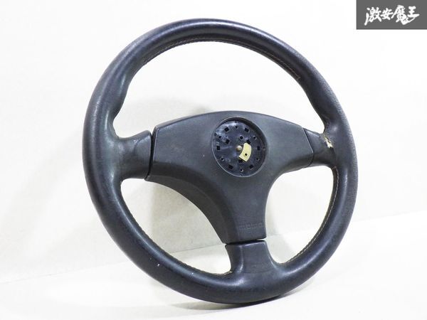  Mazda оригинальный OP опция FD3S RX-7 рулевой механизм руль колесо MOMO производства кожа кожа центральный накладка есть немедленная уплата полки 17I