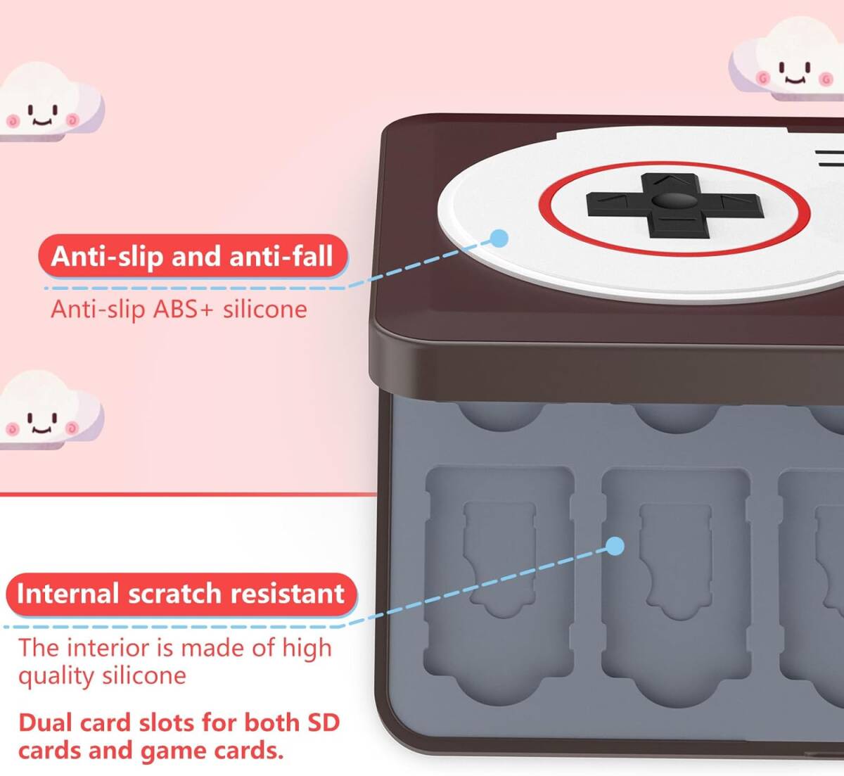 【好き×NO紛失=超楽】ゲームカード 収納ボックス 4色展開 薄型 24枚収納可 Switch/Switch Lite/Switch OLED モデル対応 整理整頓 便利_画像3