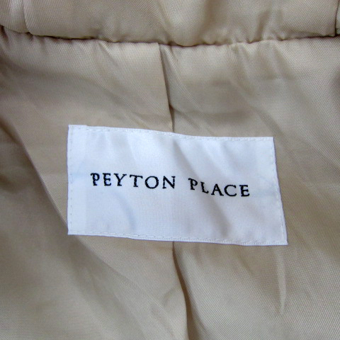 ペイトンプレイス PEYTON PLACE ダッフルコート ショート丈 フード付き 無地 L ベージュ /SY7 レディース