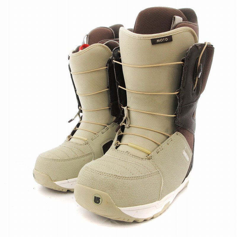 無料クーポン配布 アプリ ベージュ 25.5cm バイカラー レースアップ スノーボードブーツ FIT MOTO-ASIAN BURTON バートン 茶 メンズ /JS ブラウン 25.5cm