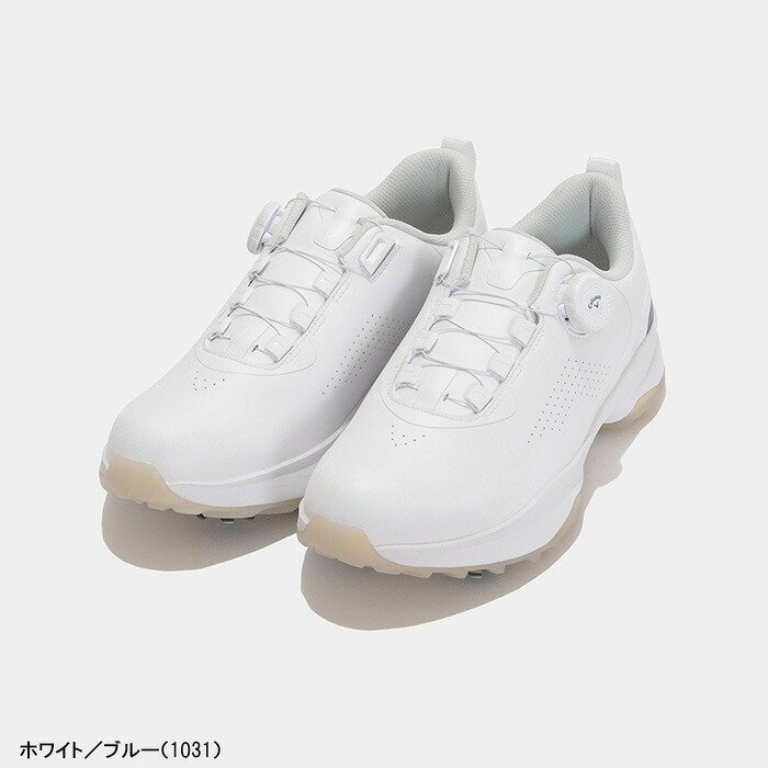 【メール便不可】 エアロスポーツ ゴルフシューズ キャロウェイ ソフトスパイク サイズ:26.5cm カラー:ホワイト/ブルー(1031) 2E相当 C24996110 26.5cm