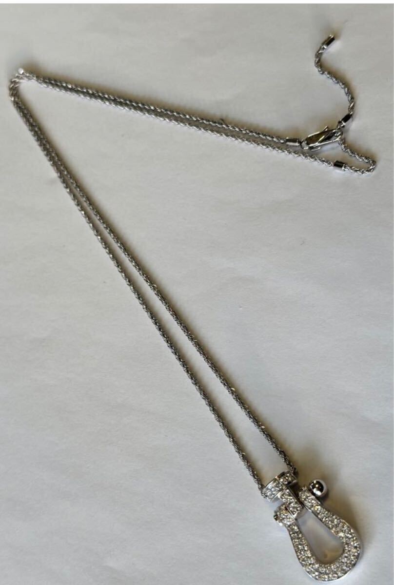 [ certificate attaching ] Fred force 10 LM WG full diamond necklace 