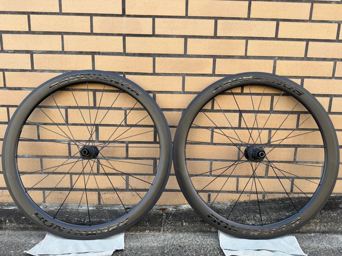 超美品 BONTRAGER aeolus comp 5 カーボンホイールディスク DISC ホイールセット カーボンホイール クリンチャー シマノフリー 11s