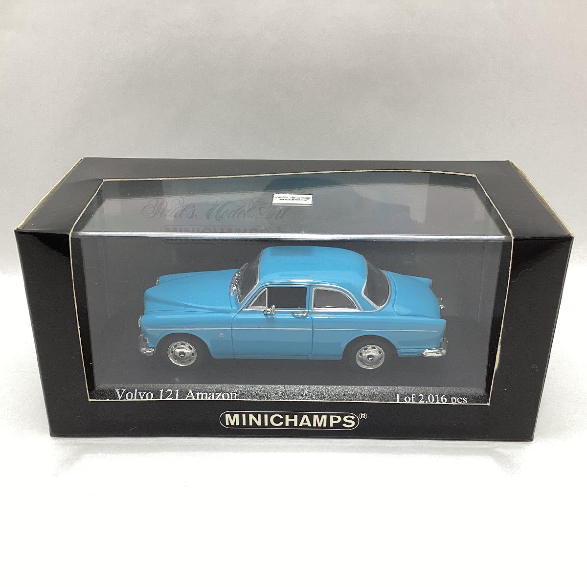 ミニチャンプス　1/43　ボルボ 121 アマゾン 1966　ブルー　MINICHAMPS　Volvo 121 Amazon Blue　ミニカー