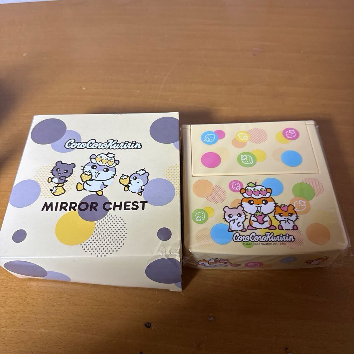 ☆ D14☆ 未使用 長期保管 サンリオ 昭和レトロ コロコロクリリン ミラー チェスト 小物入れ ミラー付き たぁ坊 たー坊 ターボー 15×16×5