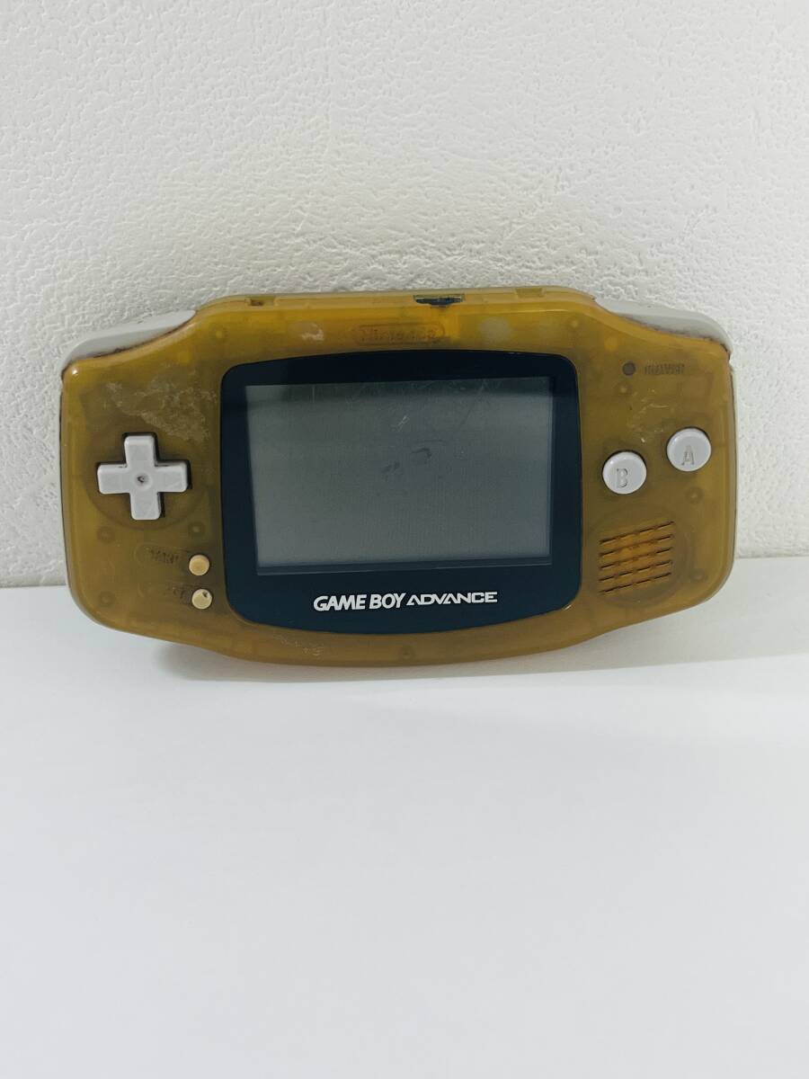 ゲームボーイアドバンス　クリアイエロー　動作確認済み 電池カバー破損あり　現状品　250113(YM)