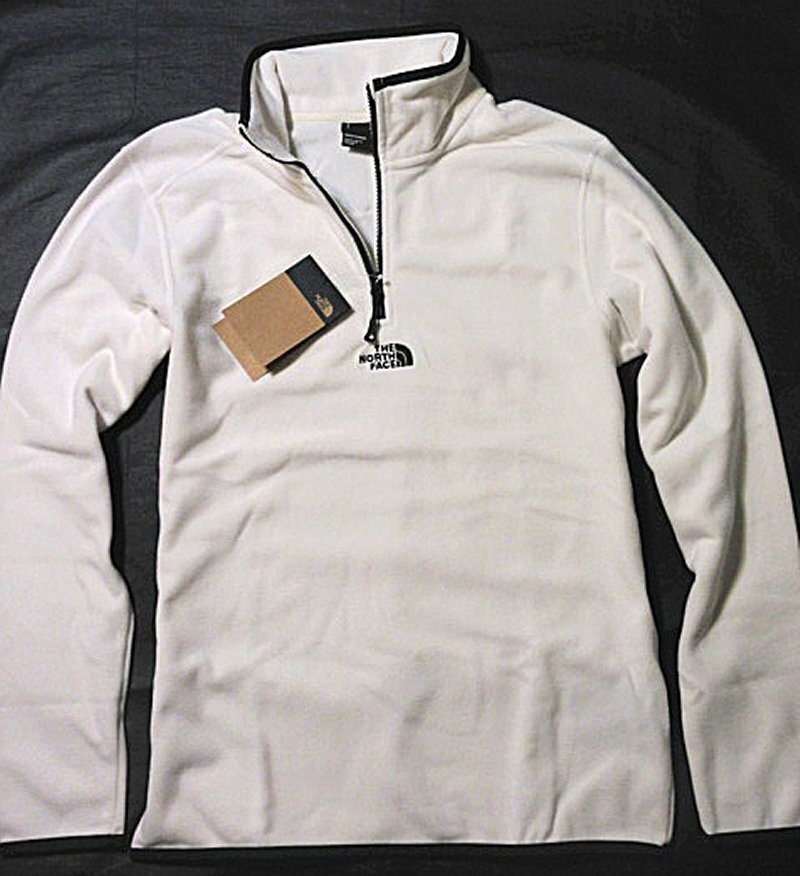 本物正規◆ノースフェイス◆ハーフジップ フリース GLACIER■L■GARDENIA WHITE■新品■アメリカ限定/N3N