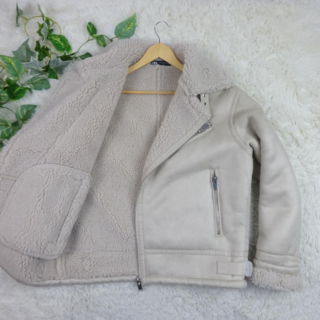 ZARA ザラ フェイクムートン B-3 ボアフライトジャケット USAサイズS Yahoo!オークション - 極美品 ZARA ザラ エコムートン B-3