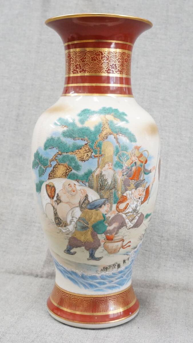 九谷焼・暁堂・壺型花瓶・花器・金彩色絵・No.200926-064・梱包 九谷焼・暁堂・壺型花瓶・花器・金彩色絵・No.200926-064・梱包