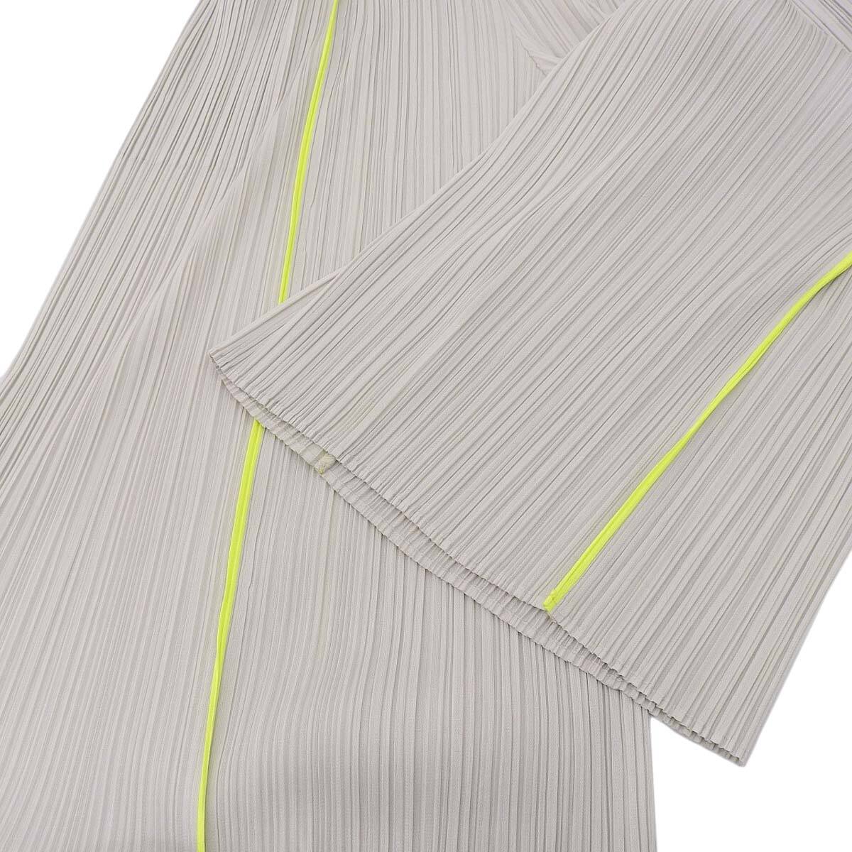 プリーツプリーズ PLEATS PLEASE ライン パンツ レディース グレー PLEATS PLEASE 中古 【アパレル?小物】