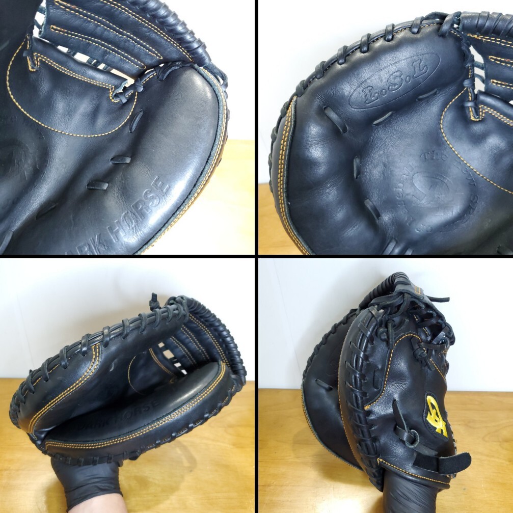 ダークホース LSL 美品 レアな左投げ用 キャッチャーミット 軟式 ダークホース LSL 美品 レアな左投げ用 キャッチャーミット 軟式