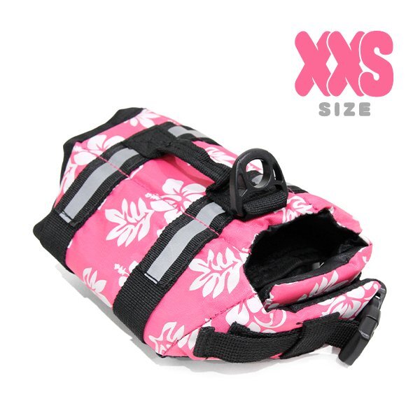 ю 犬用 ライフジャケット ピンク XXSサイズ 着丈14.5cm 胸囲28-35cm ハンドル付き 反射材付 救命胴衣 ドッグウェア マリンスポーツ