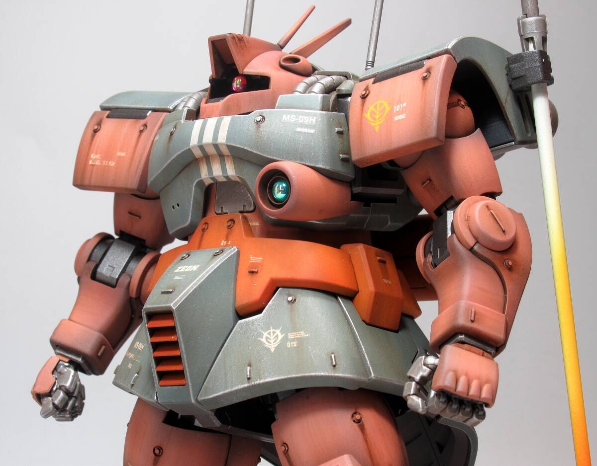 MG 1/100 MS-09H ドワッジ改 戦場風 改修塗装完成品】|Yahoo MG 1/100 MS-09H ドワッジ改 戦場風 改修塗装完成品】|Yahoo