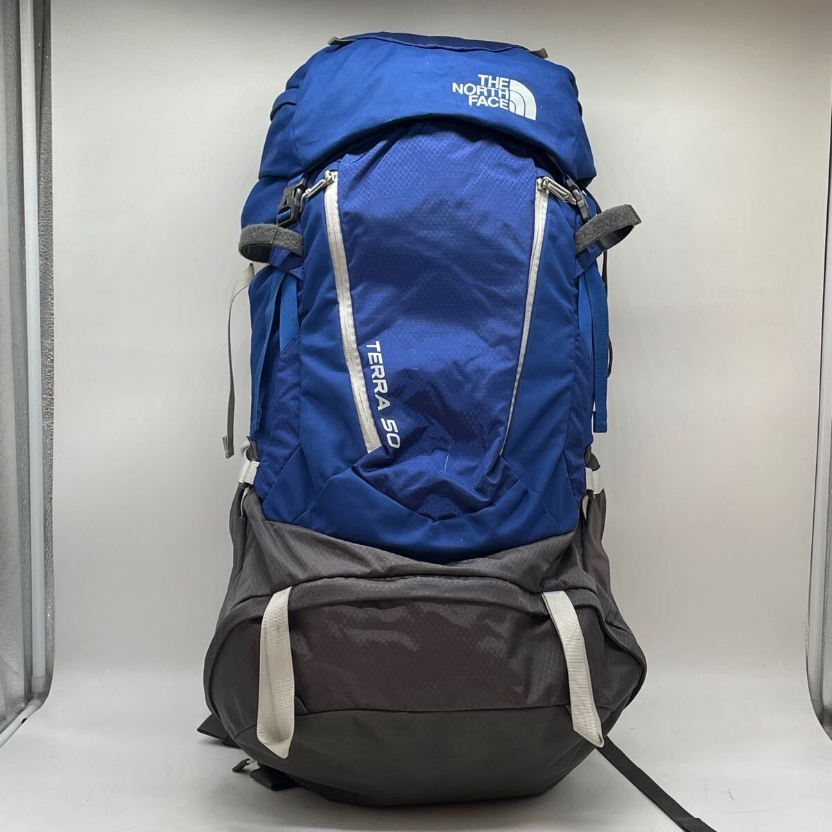 ⑩BN2839●THE NORTH FACE ザノースフェイス TERRA50 リュックサック ザック バックパック ブルー系×ブラック ナイロン