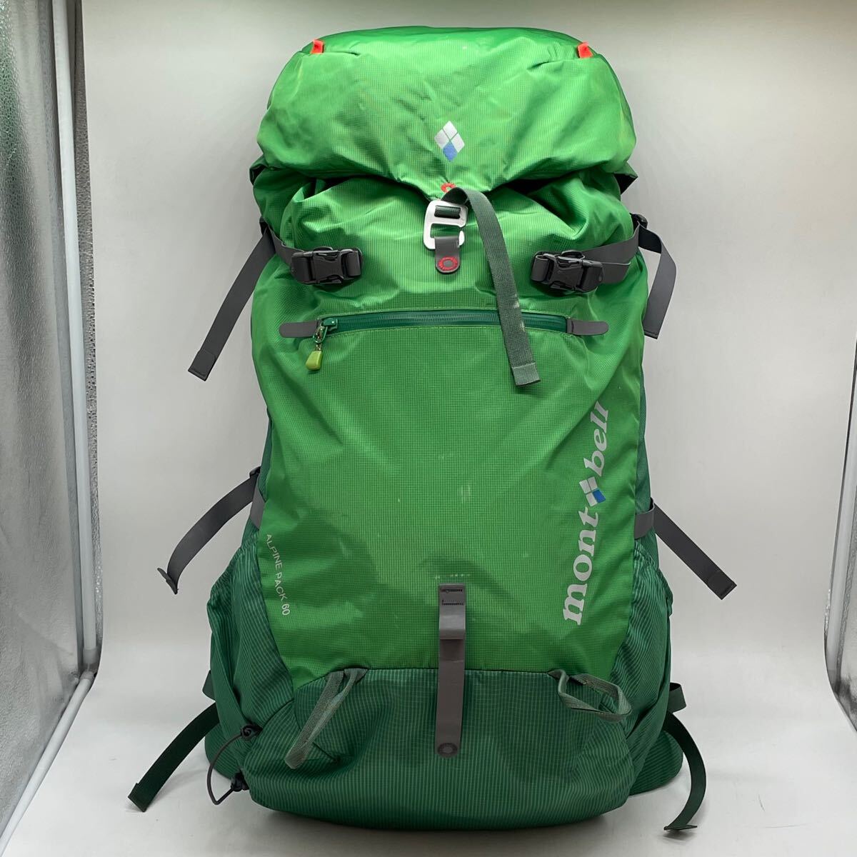 ⑫BN3144●mont-bell モンベル ALPINE PACK 60 アルパインパック60 リュック ザック バックパック 登山 グリーン系 バッグ＃1133146