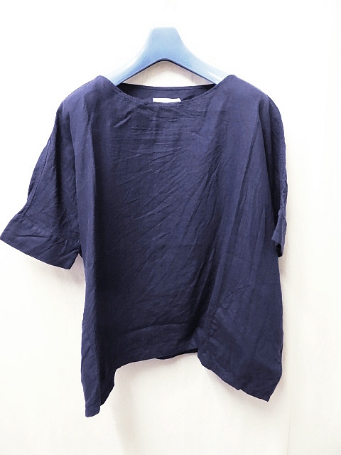 HONNETE オネット　新品未使用　リネン　プルオーバー　NAVY