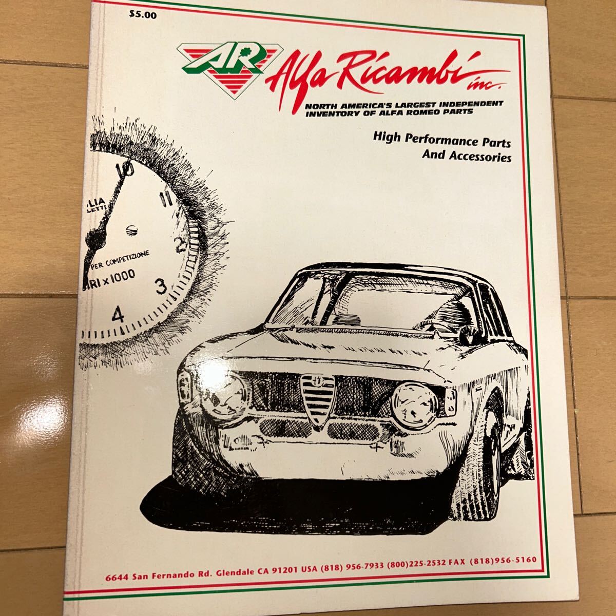 激レア　洋書　アルファロメオ　部品カタログ　