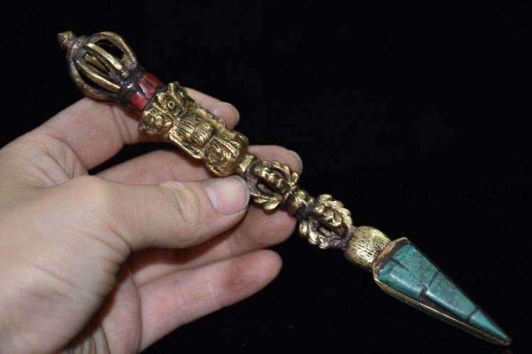 売れ筋新商品 密教法器 空行母法器 降金剛尖 金剛杵 鎮宅辟邪 工芸品