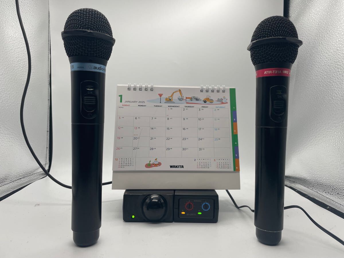 audio-technica ワイヤレスマイクシステム AT-CR771 ◇オーディオテクニカ AT-CR771赤外線ワイヤレス マイク 動作品◇