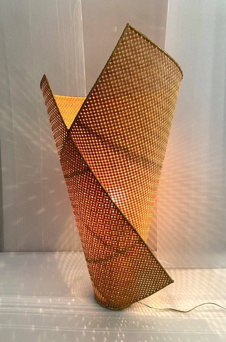 ◇希少/作家あり/Bamboo Art/灯かり オリンポスの火/竹細工 ◇希少/作家あり/Bamboo Art/灯かり オリンポスの火/竹細工