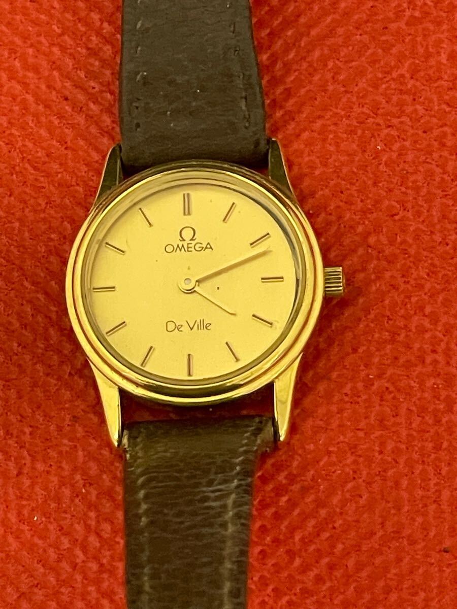 【高価値】 オメガ デビルレディースクォーツ腕時計ジャンク品管理 OMEGA 時計