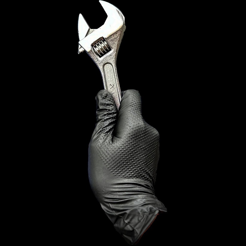 753| новый товар дешевый! мощный нитриловая резина работа перчатки L размер 50 листов ввод толстый модель sbeli прекращение черный чёрный цвет автомобиль обслуживание механизм масло работа маслостойкий мука нет