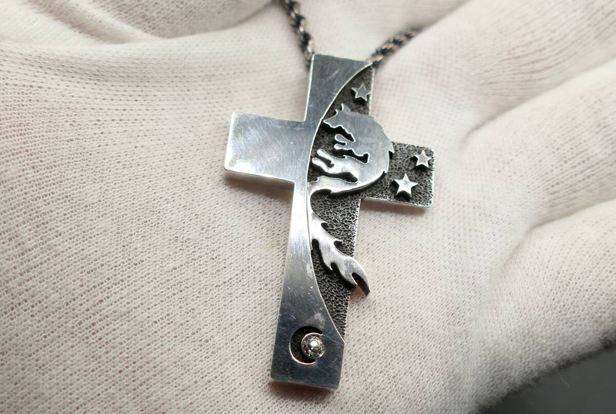 美品　ウルフマンブラザーズ　ムーンシャドー　クロス　ネックレス　ペンダント_画像7