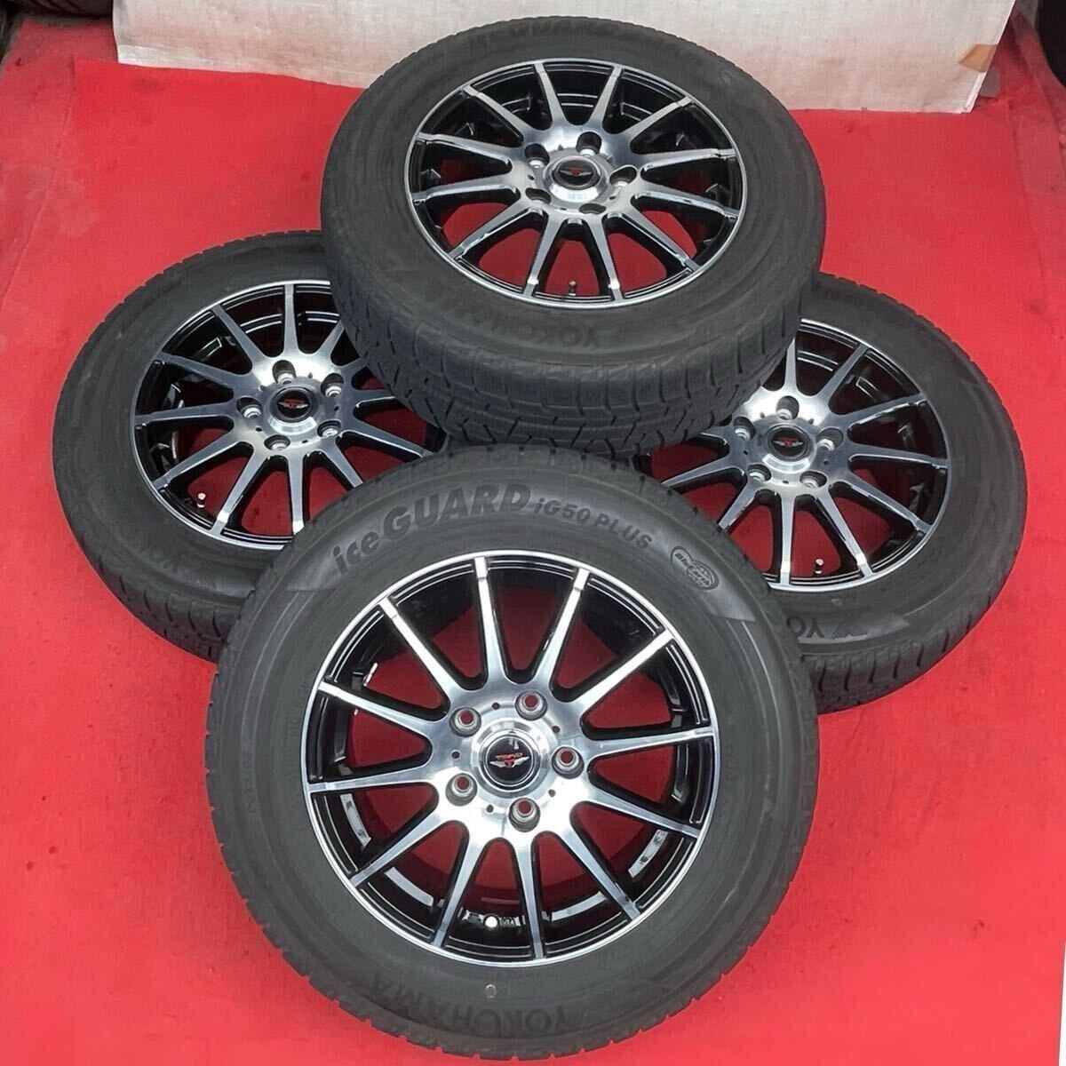 6～7分山 YOKOHAMA ヨコハマ ice GUARD ig60 アイスガード 195/65R15 91Q 15×6J 5穴 PCD114.3 ハブ徑73mm ET+52 スタッドレス