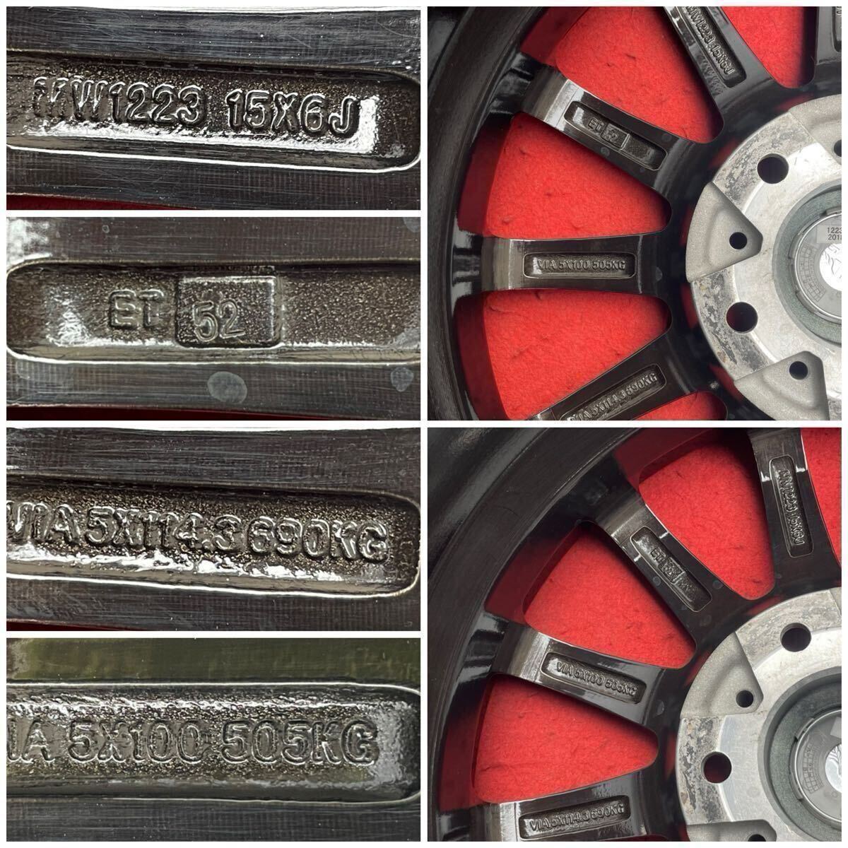 6～7分山 YOKOHAMA ヨコハマ ice GUARD ig60 アイスガード 195/65R15 91Q 15×6J 5穴 PCD114.3 ハブ徑73mm ET+52 スタッドレス