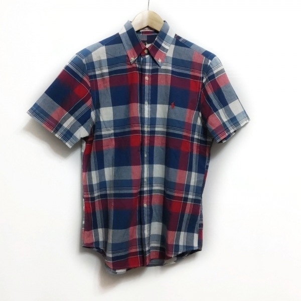 ポロラルフローレン POLObyRalphLauren 半袖シャツ サイズSP S ブルー×レッド×白 メンズ チェック柄 トップス