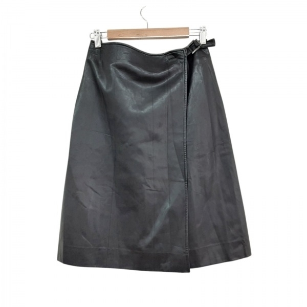 ランバンコレクション LANVIN COLLECTION 巻きスカート サイズ42 L - 黒 レディース ミニ 美品 ボトムス