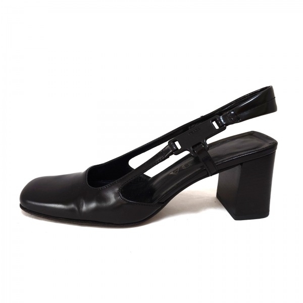 プラダ PRADA サンダル 35 - レザー 黒 レディース 靴